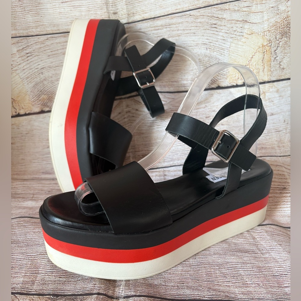 Steve Madden Y2K Women’s Sz 11 Leather Platform Sandals